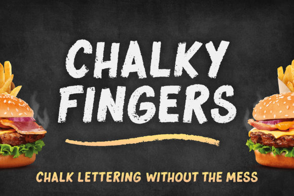 Chalky Fingers: A Bold Font for Eye-Catching Branding