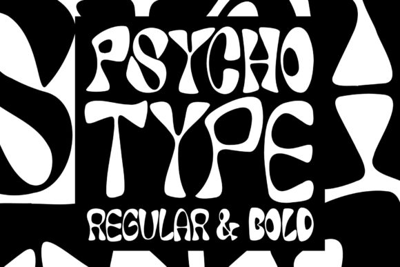 Psychotype: A Psychedelic Uppercase Font for Creative Brands